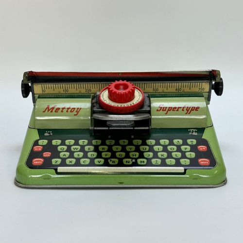 vintage tin plate mettoy supertype toy typewriter