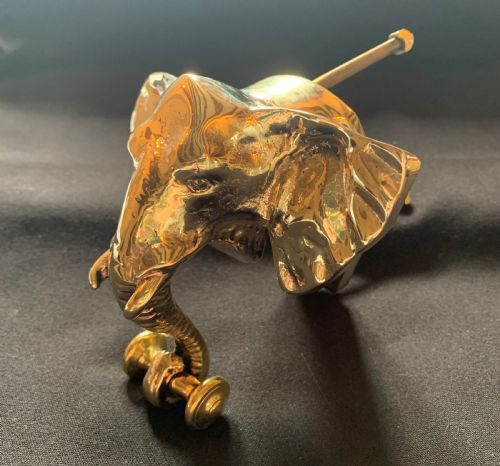 one brass victorian elephant door bell pull