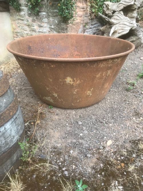 19th c large steel planter