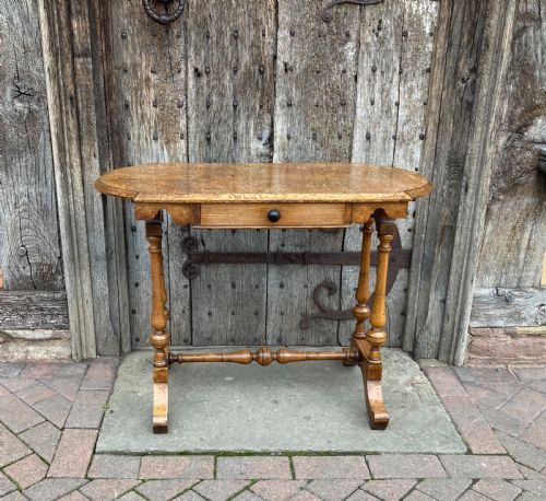 19th century hungarian ash single drawer side table