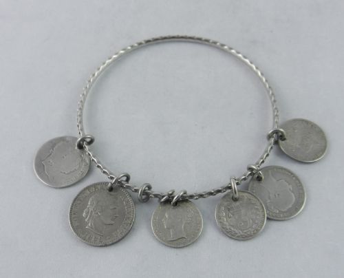 silver coin bangle