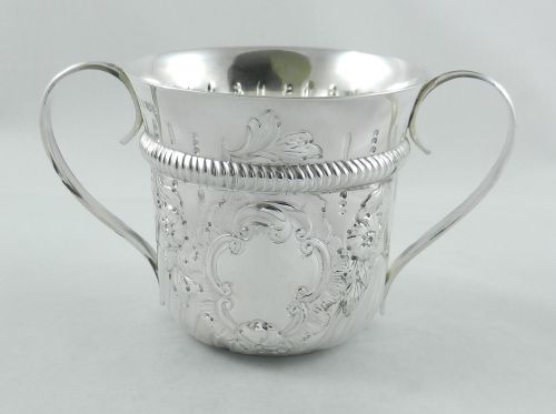 antique silver porringer