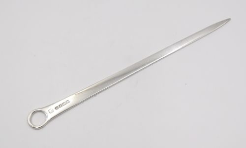 antique silver meat skewer