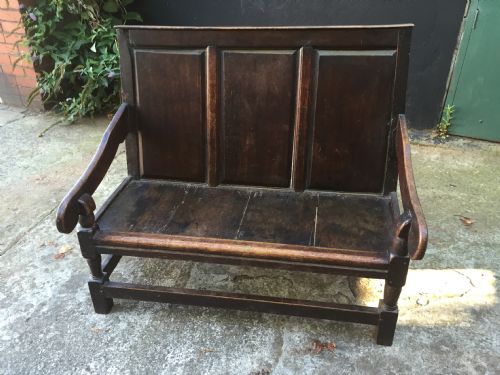 c18th oak settle