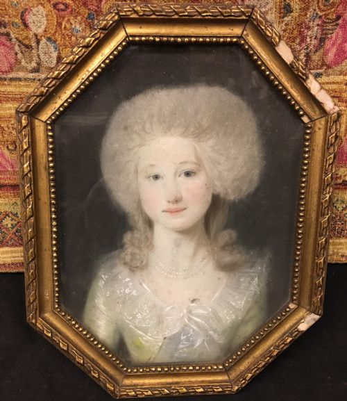 c18th pastel portrait of a young woman by jfa tischbien 17501812