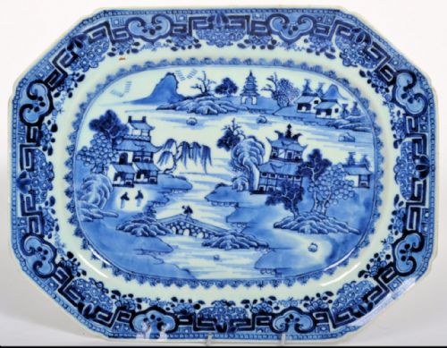 early c19th chinese blue and white serving plate