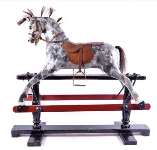 an edwardian rocking horse