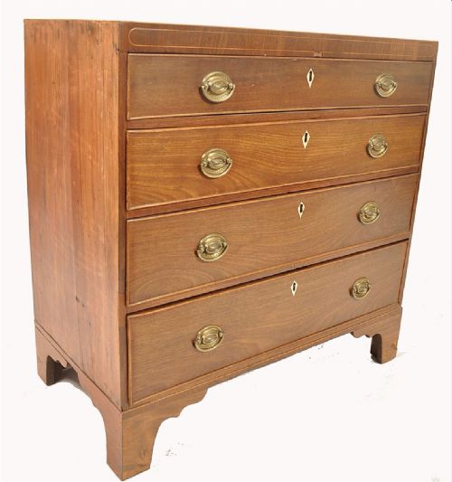 a georgian inlaid small bachelors chest