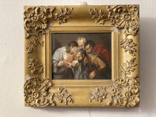 oil painting on board after caravaggio
