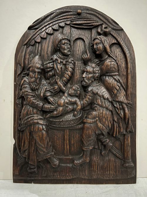 carved panel of the circumcision of christ c15801610