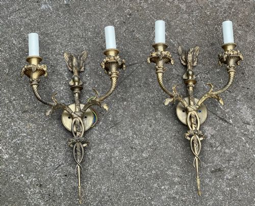 a pair of ormolu regency candle sconces