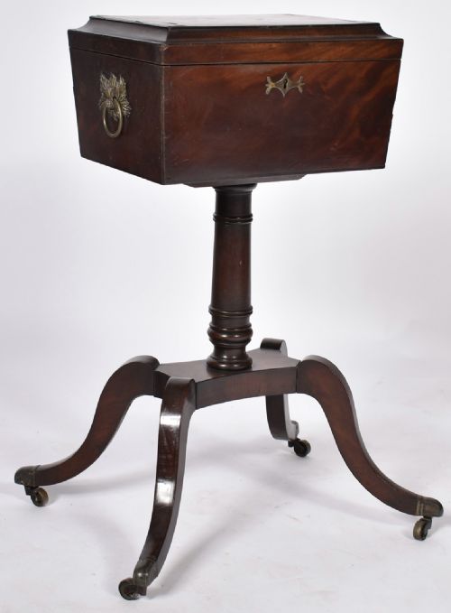 early c19th scottish mahogany teapoy