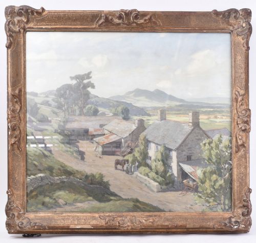 watercolour of a farm near penrhyndeudraeth by joseph owen 19261933 active period