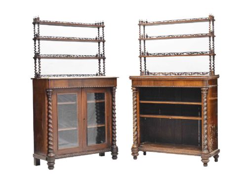 pair of rosewood side cabinets
