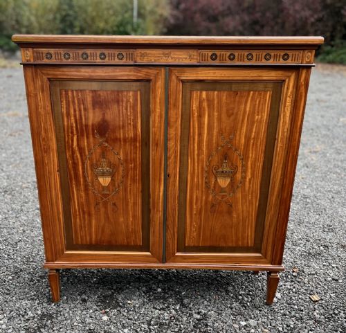 satinwood inlaid side cabinet