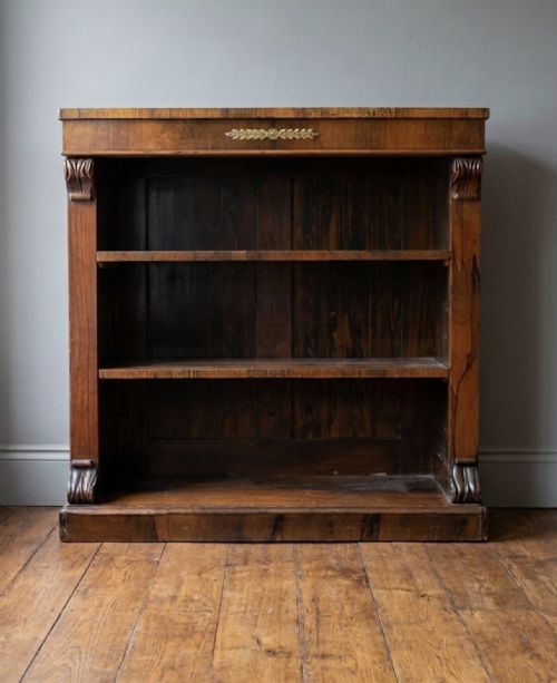 c19th rosewood veneered bookcase
