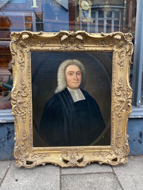 large oil painting on canvas of a barrister