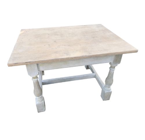 a handsome late victorian oak kitchen table