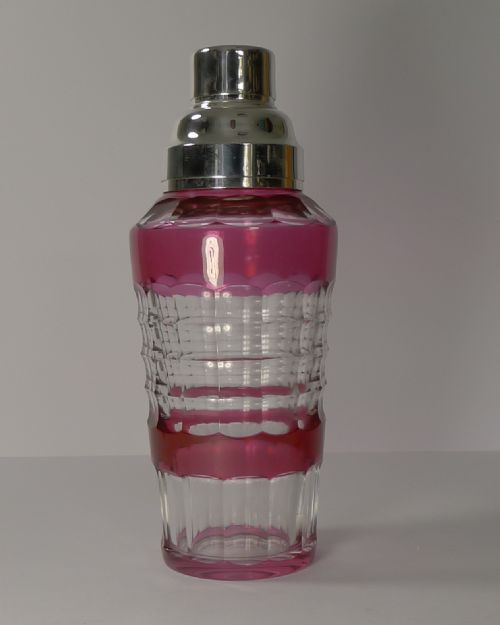 stunning val st lambert cocktail shaker c1940