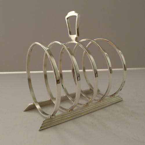 hukin heath rare art deco solid sterling silver toast rack