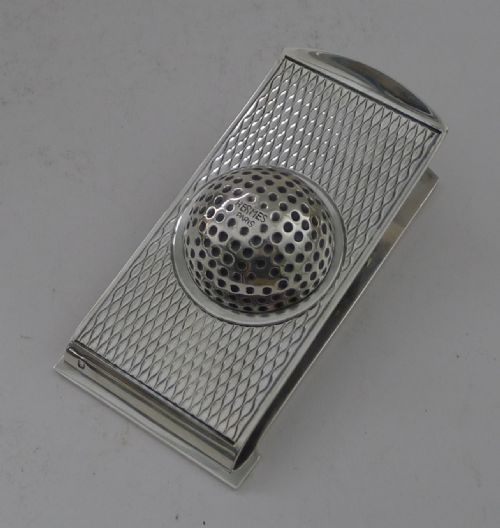 hermes paris large solid sterling silver desk clip golf