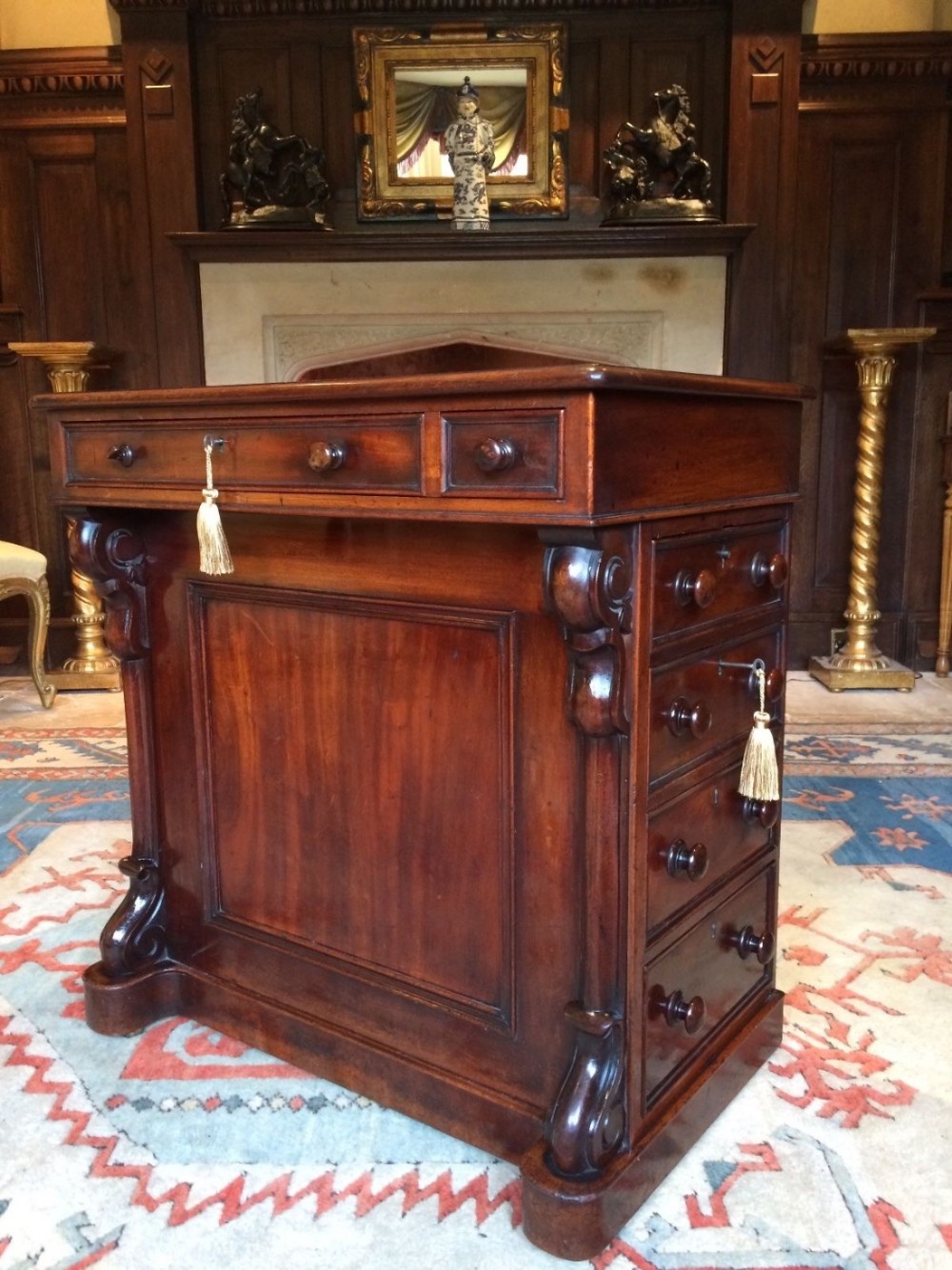 Antique Davenport Desk Victorian Mahogany Rare 19th Century Circa 1850
