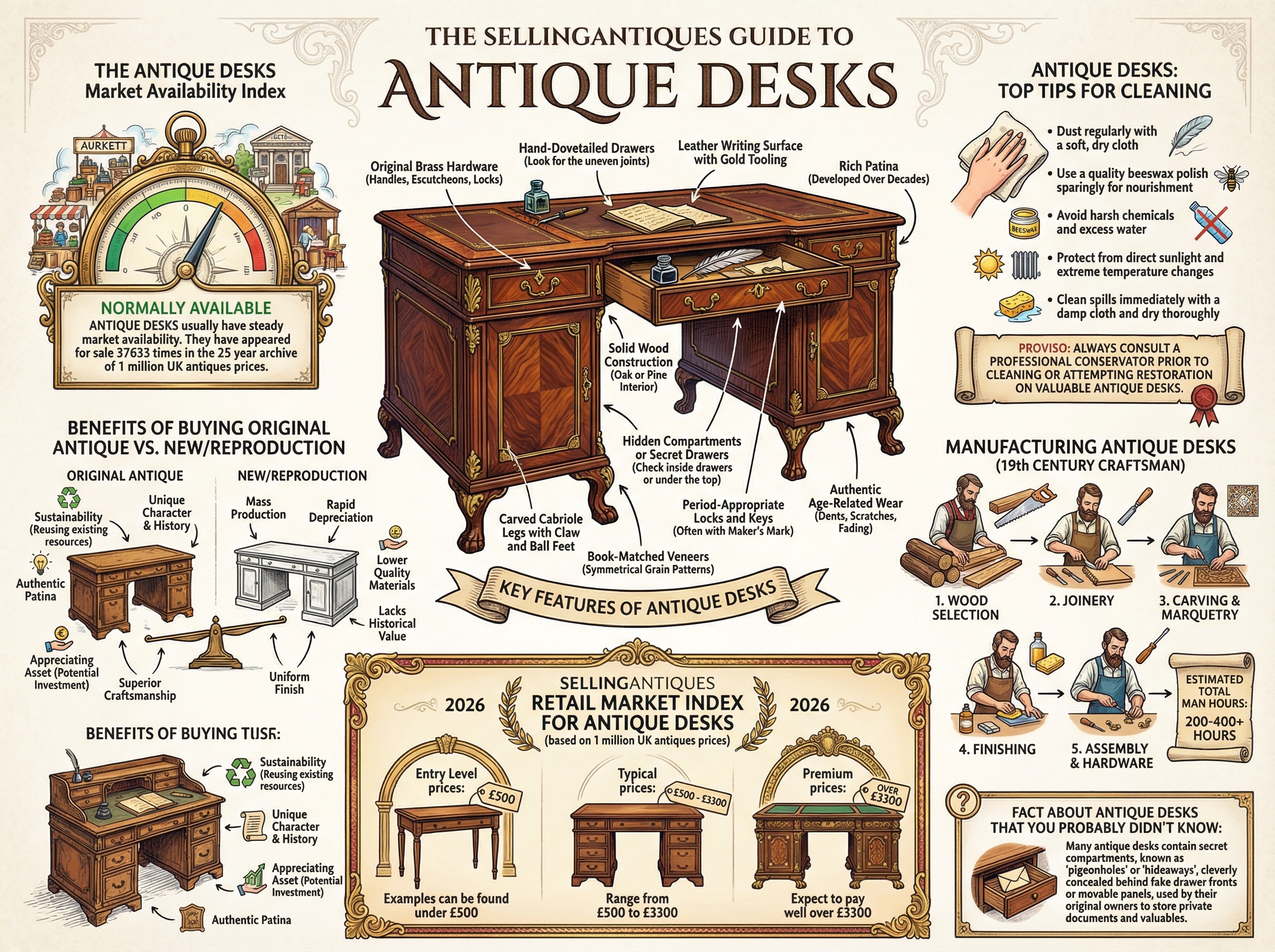 Antique Desks from 207 Shops