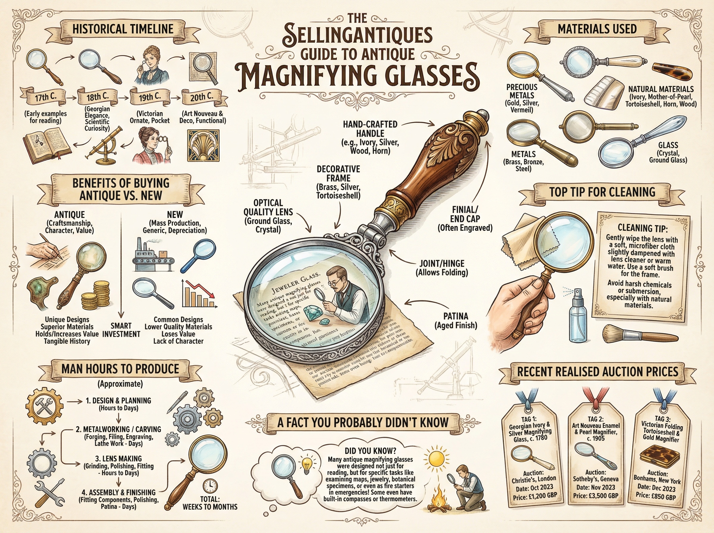 Introduction Magnifying Glass Antique Magnifying Glasses from 13 Shops