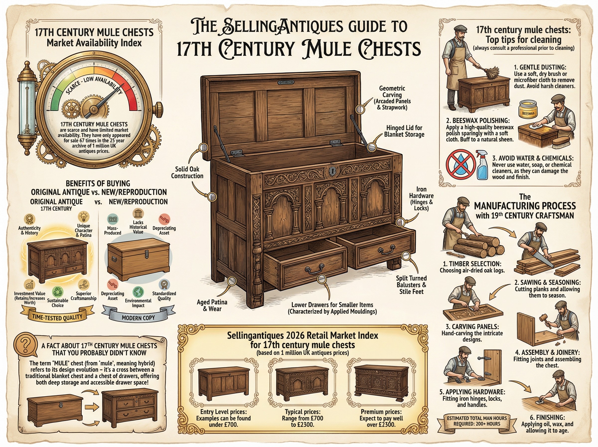 17th Century Mule Chests Guide Infographic