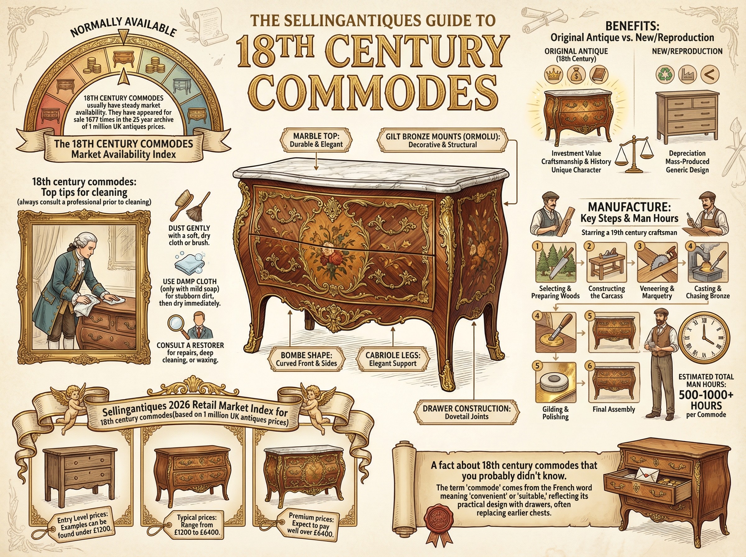 18th Century Commodes Guide Infographic
