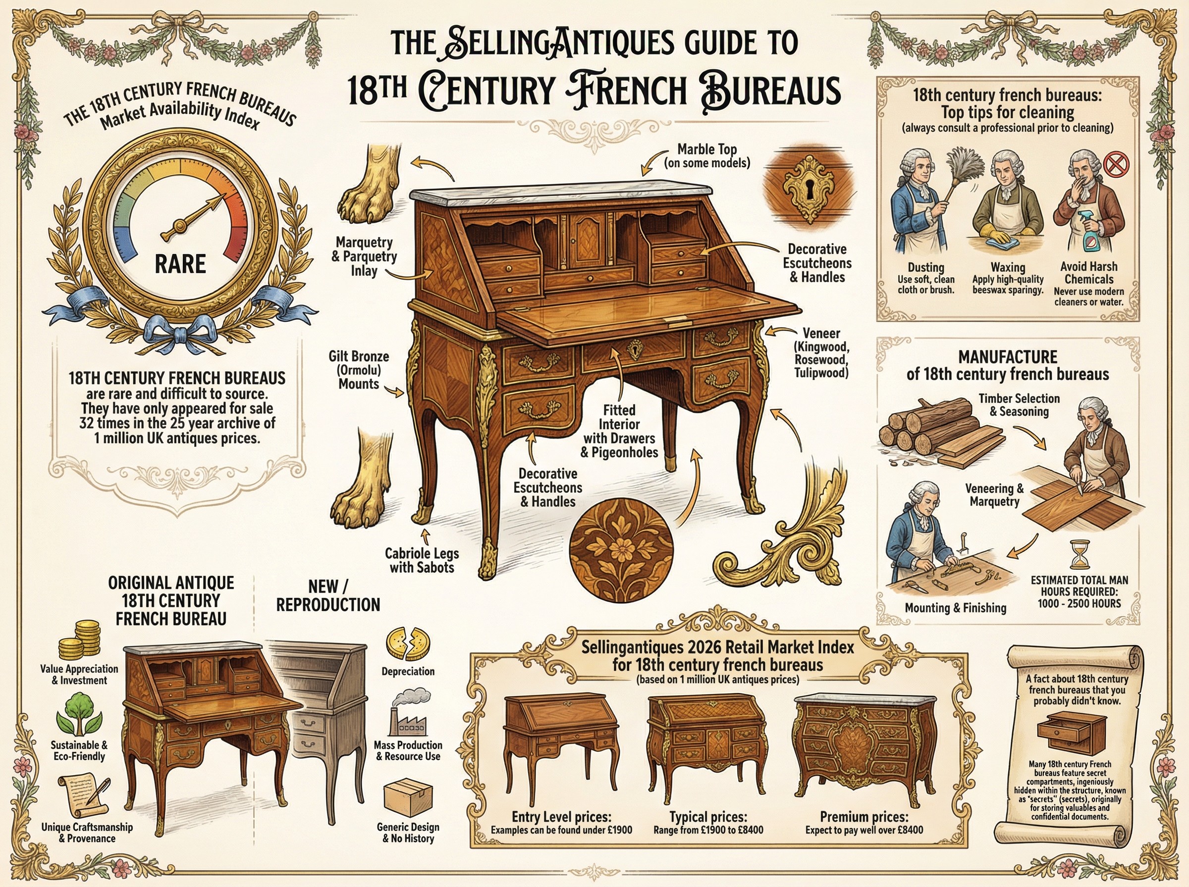 18th Century French Bureaus Guide Infographic