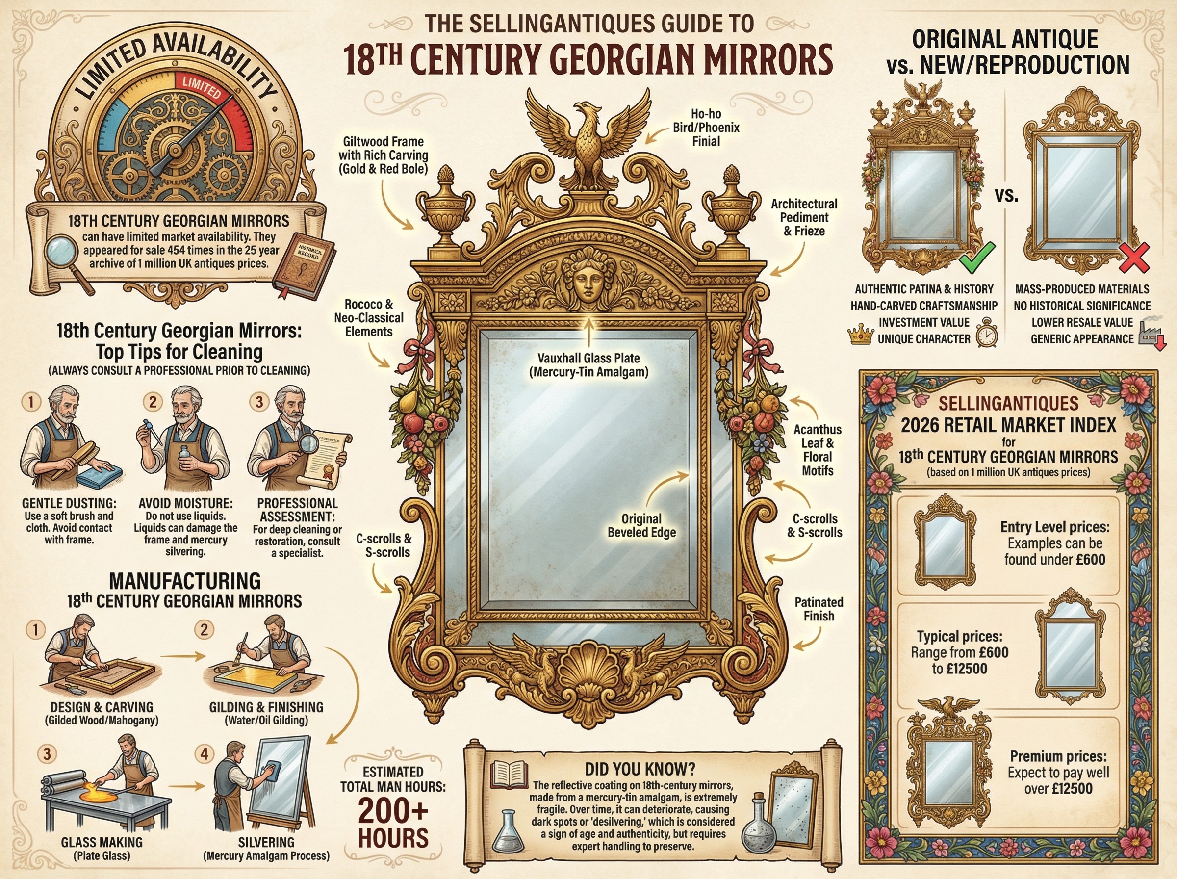 18th Century Georgian Mirrors Guide Infographic