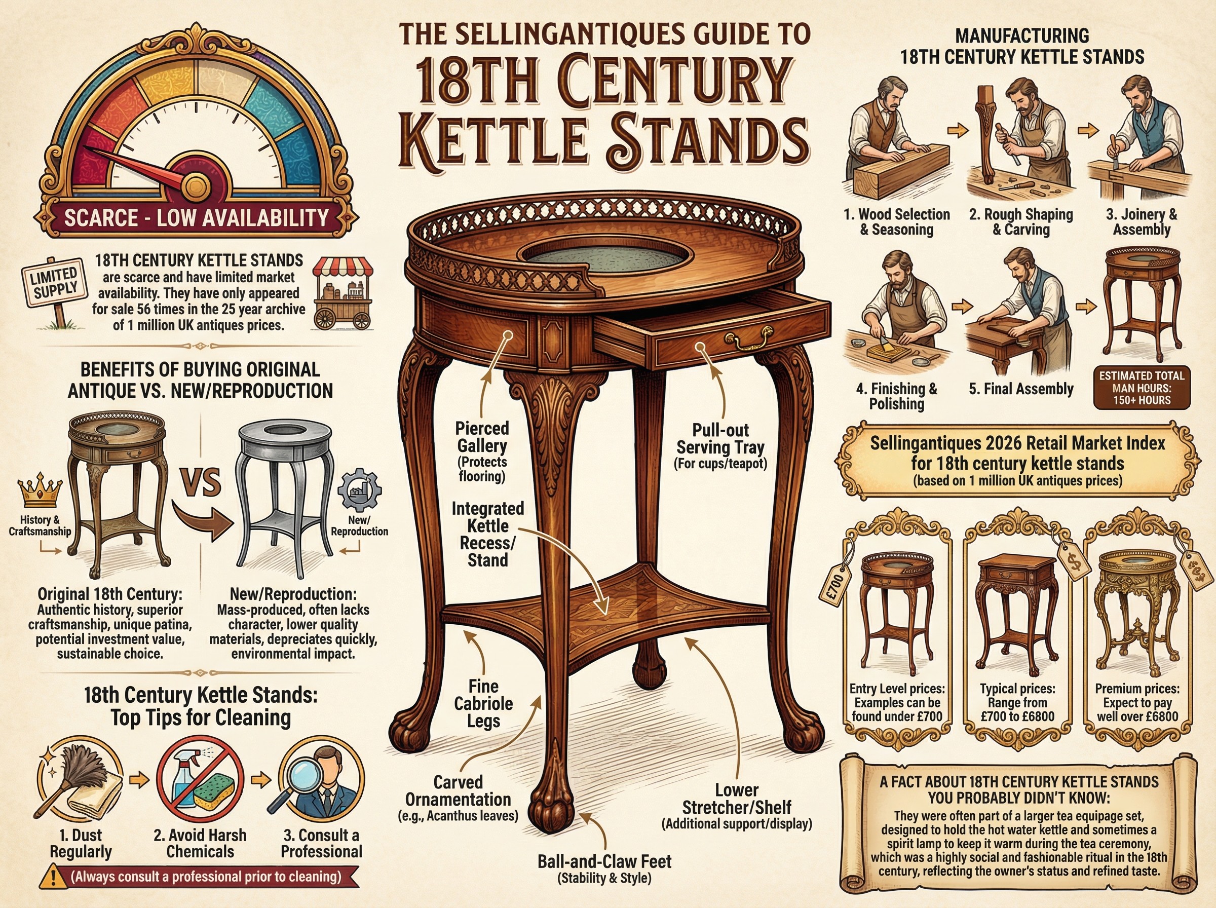 18th Century Kettle Stands Guide Infographic