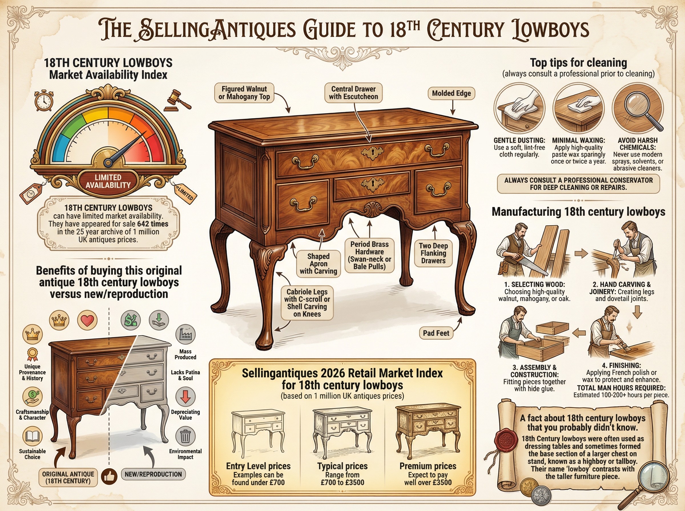 18th Century Lowboys Guide Infographic