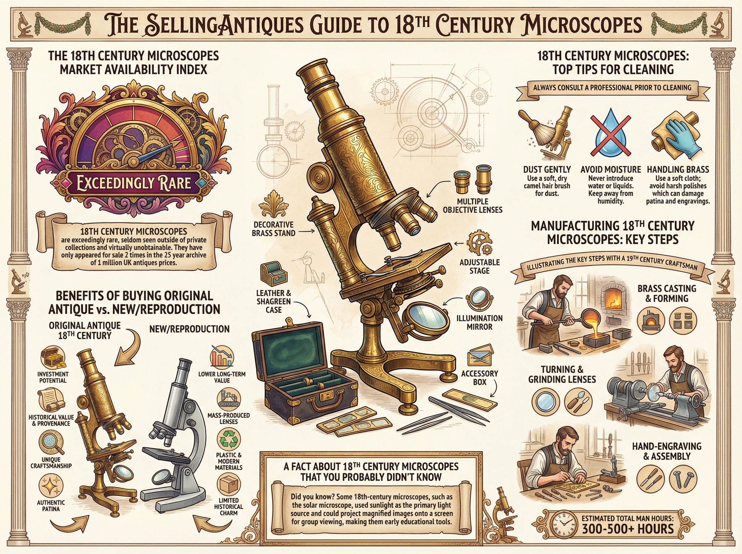 18th Century Microscopes Guide Infographic