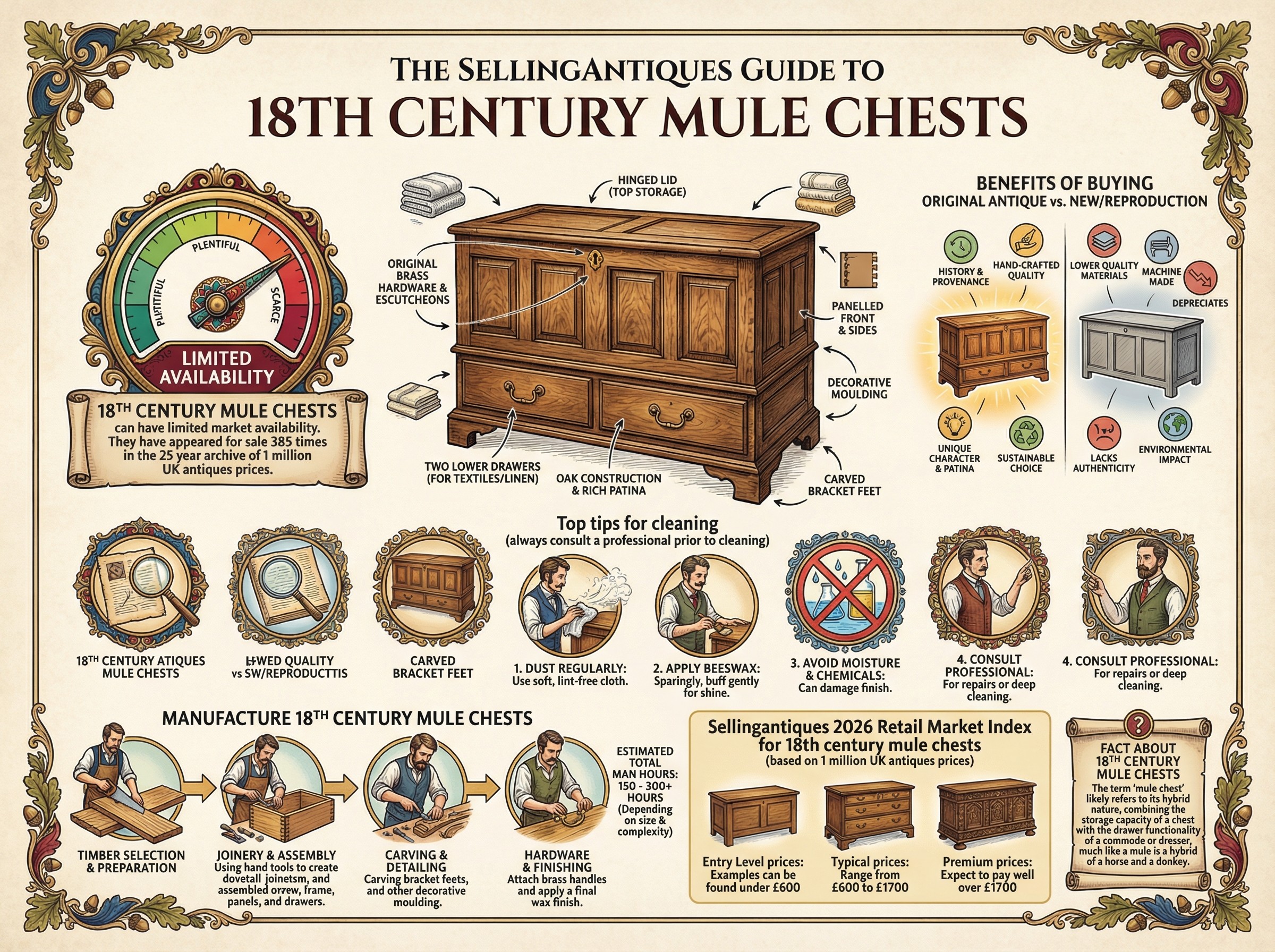 18th Century Mule Chests Guide Infographic