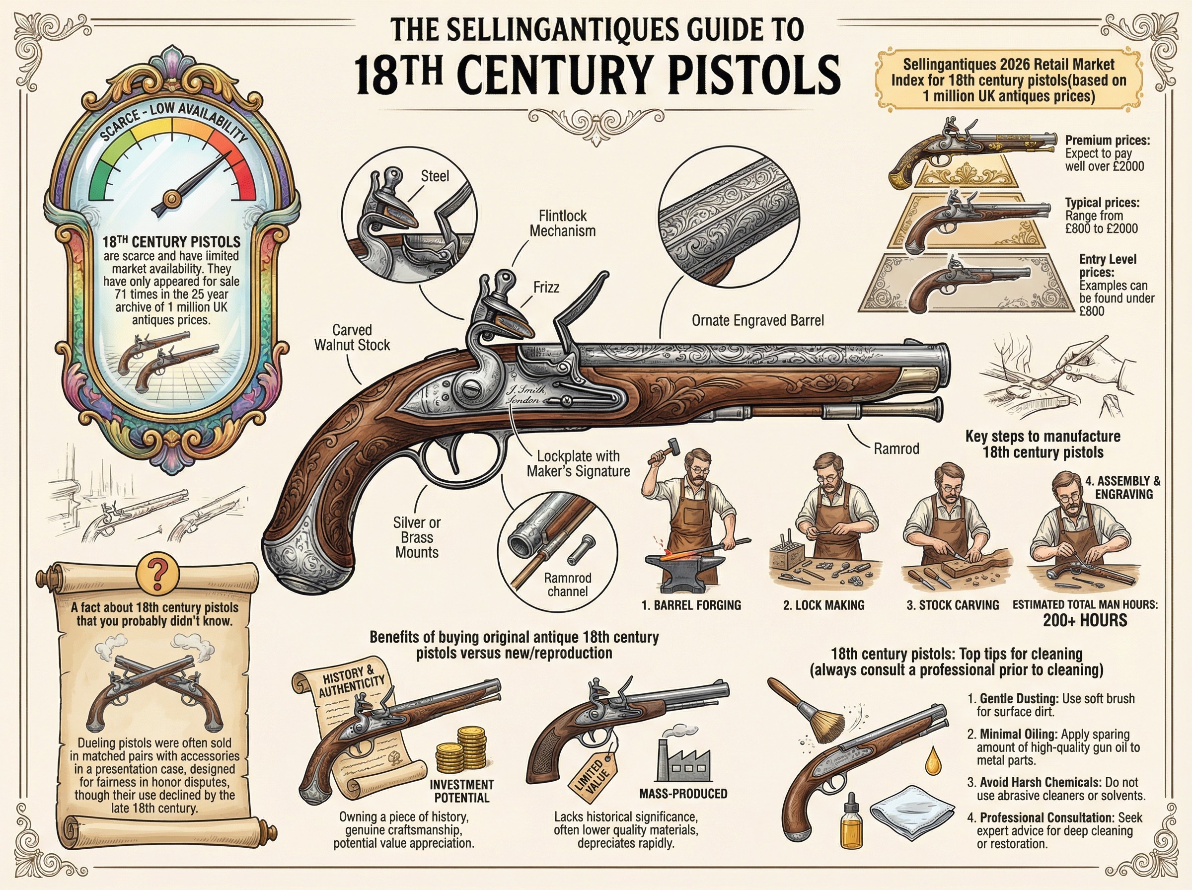 18th Century Pistols Guide Infographic