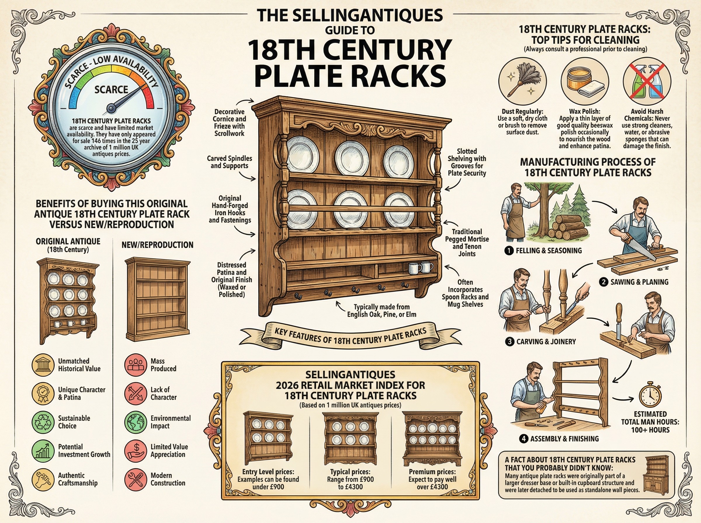 18th Century Plate Racks Guide Infographic