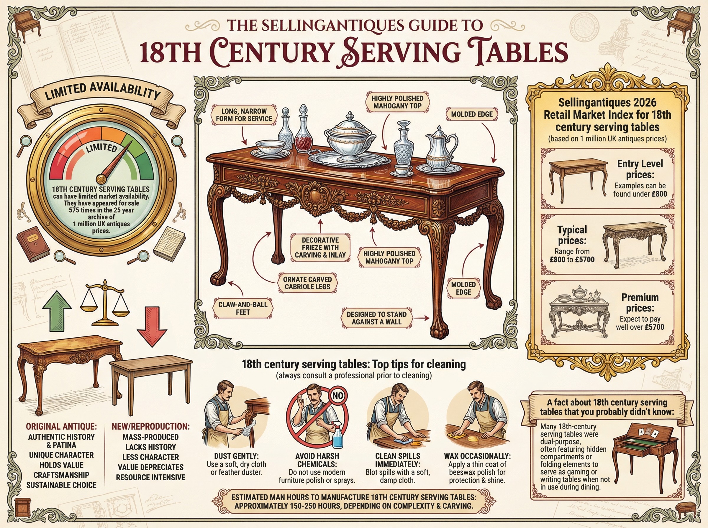 18th Century Serving Tables Guide Infographic