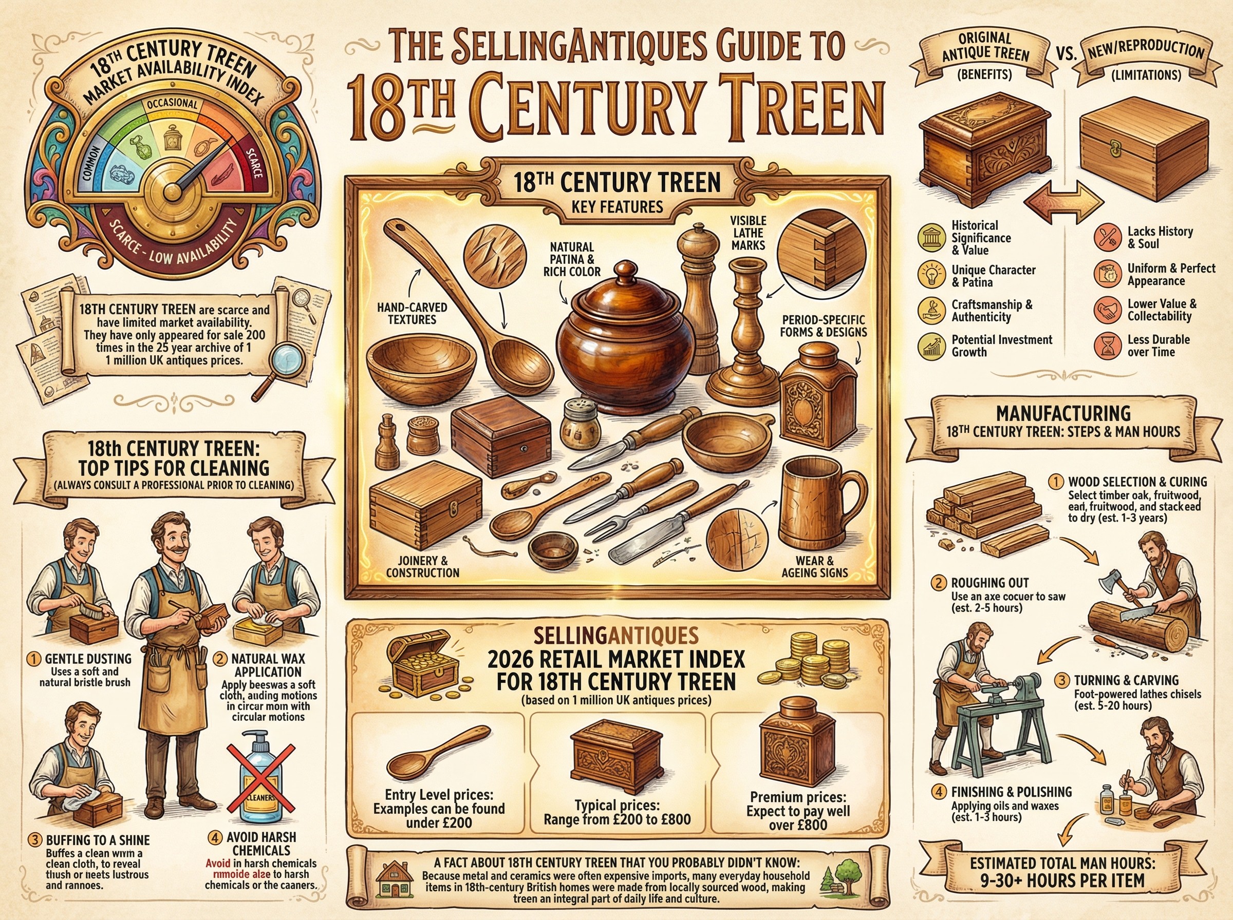 18th Century Treen Guide Infographic