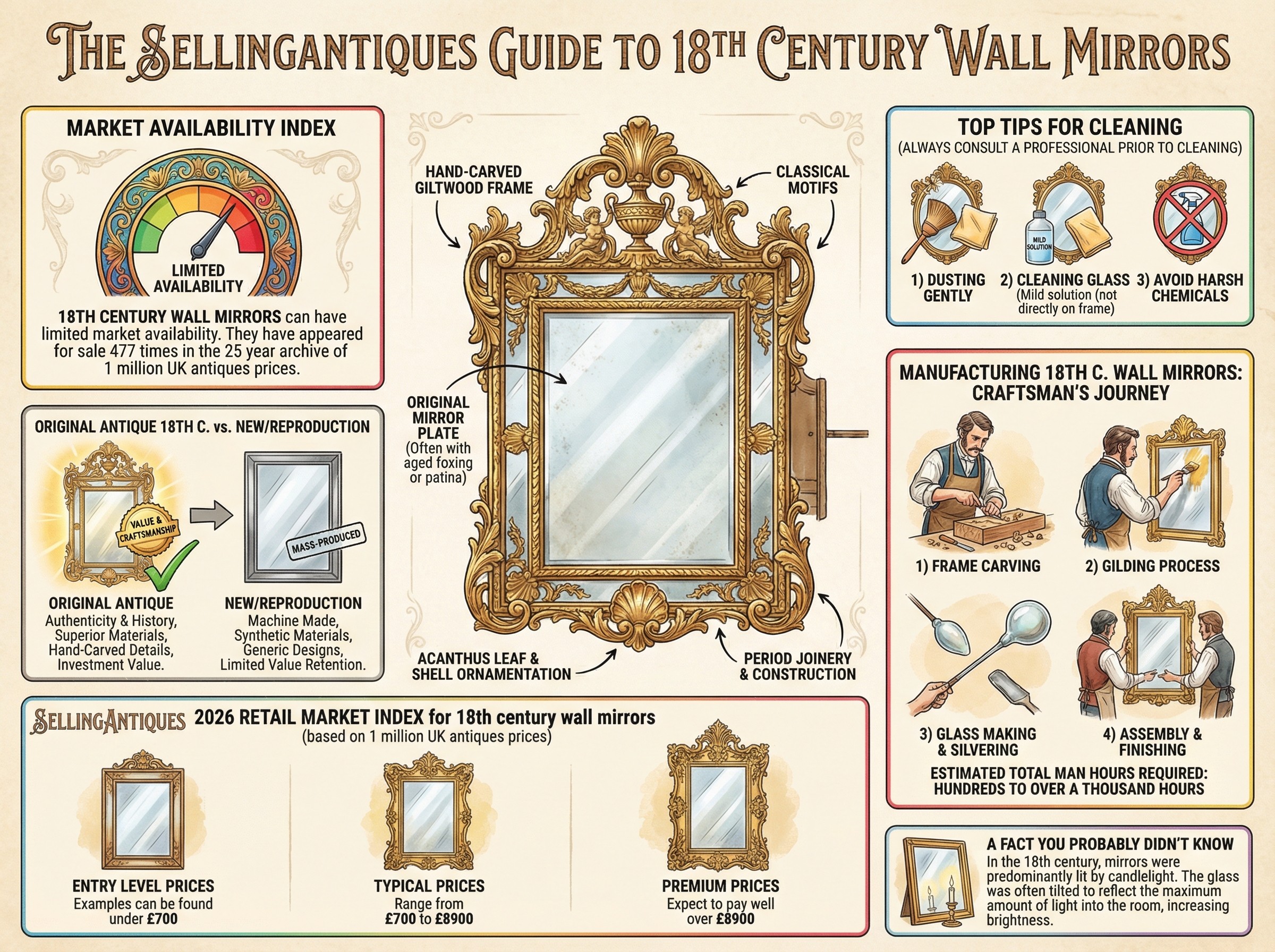 18th Century Wall Mirrors Guide Infographic