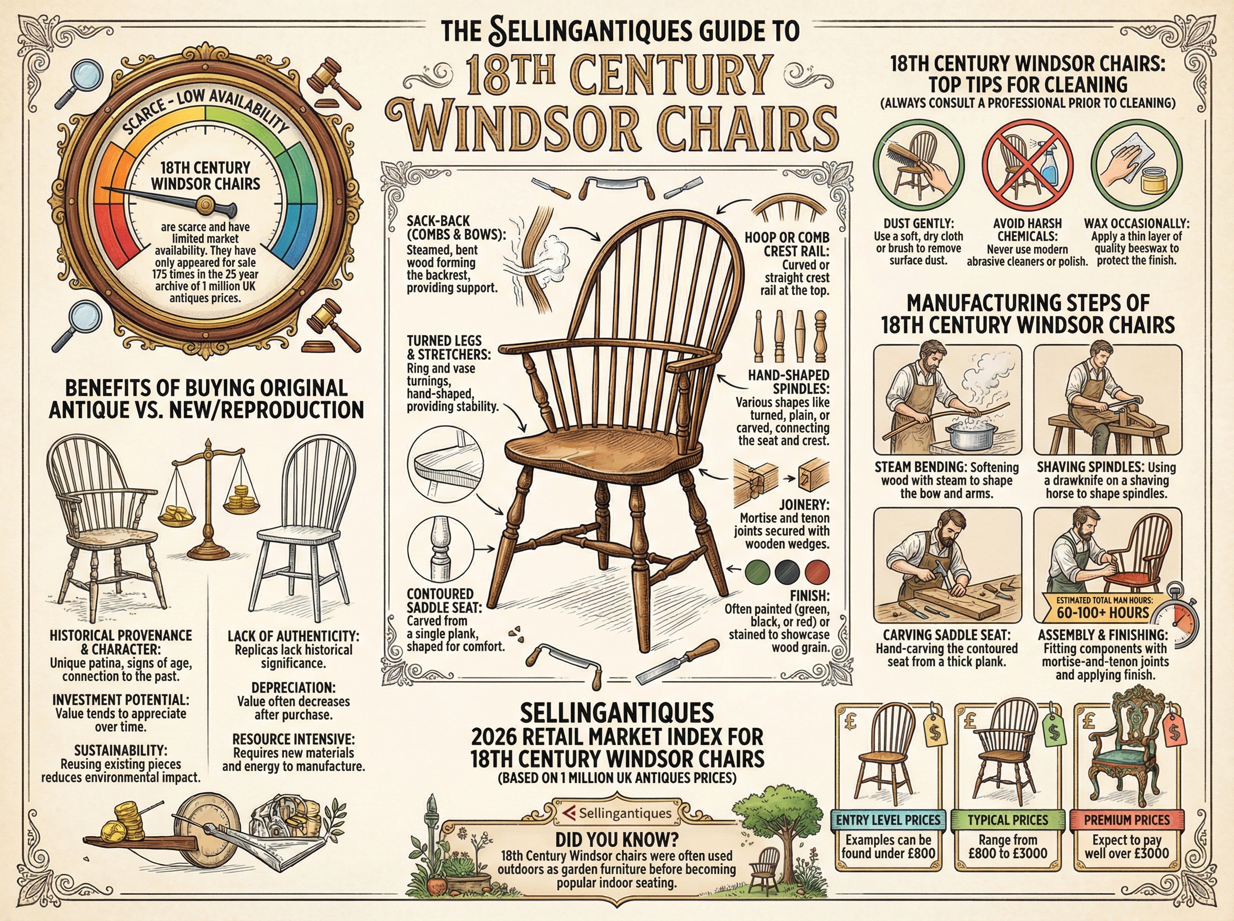 18th Century Windsor Chairs Guide Infographic