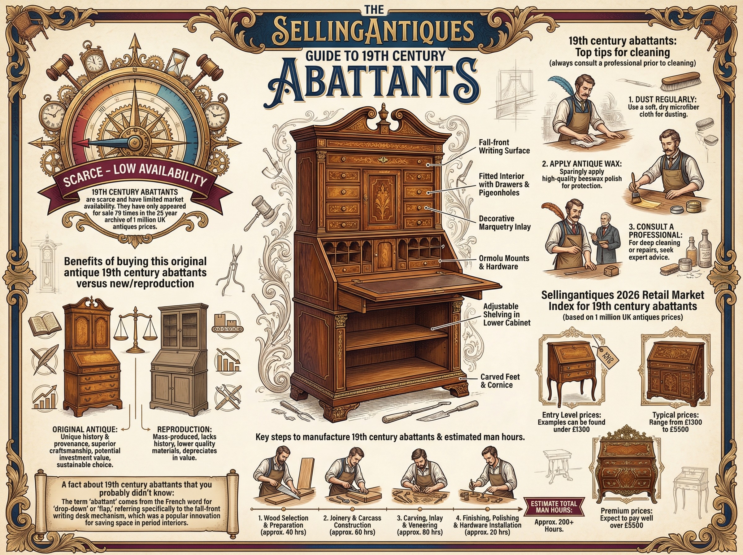 19th Century Abattants Guide Infographic