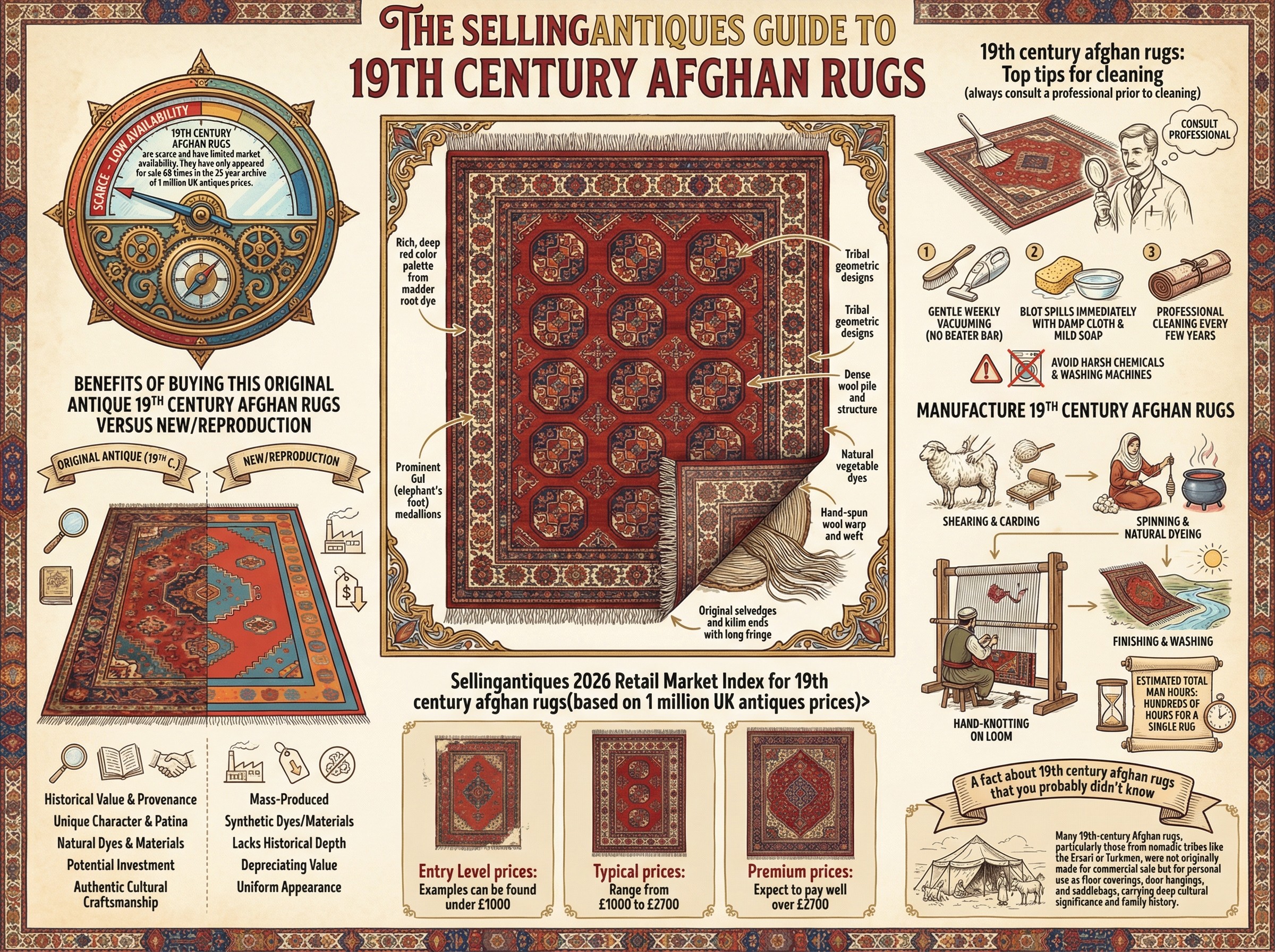 19th Century Afghan Rugs Guide Infographic