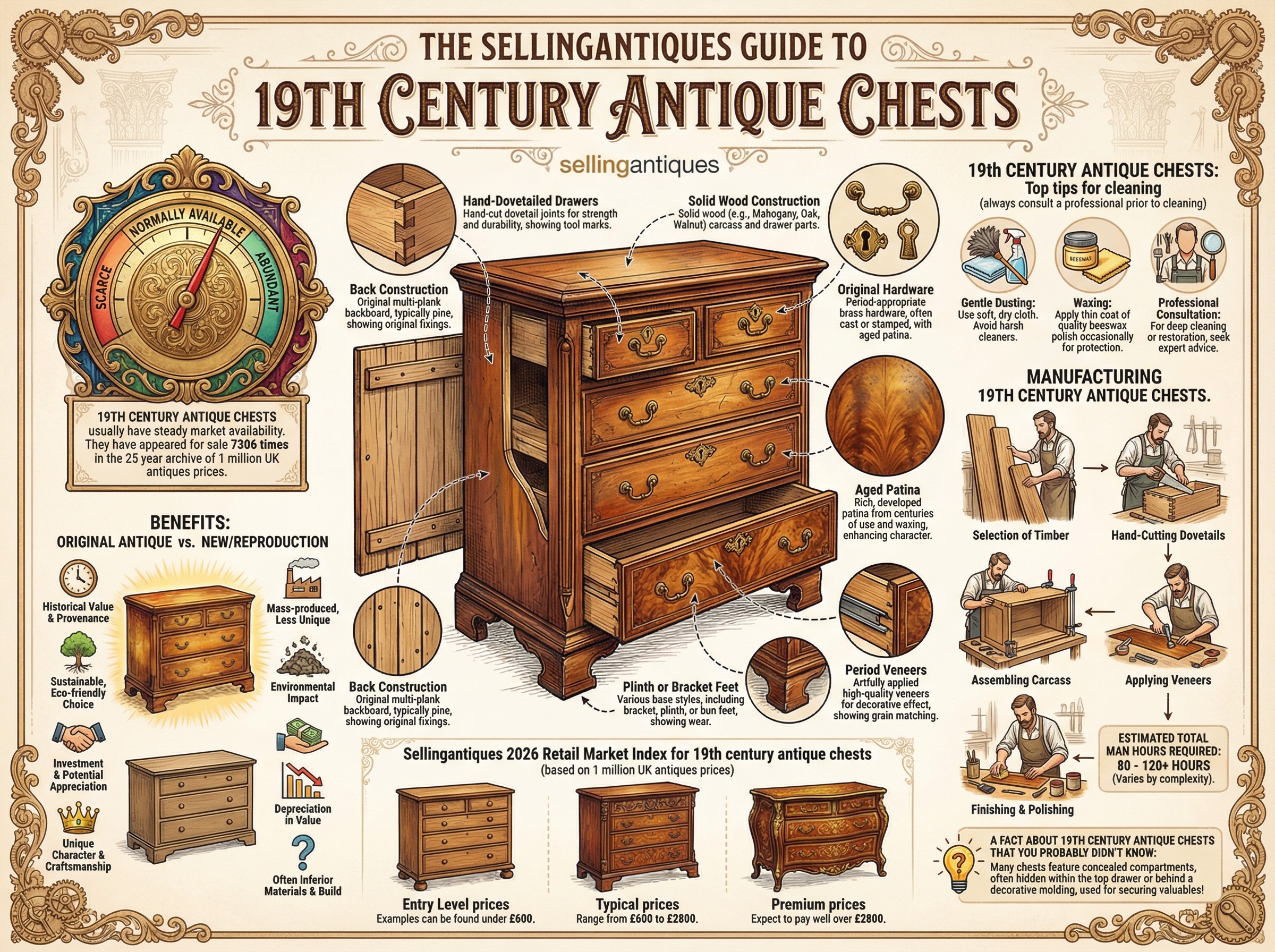 19th Century Antique Chests Guide Infographic