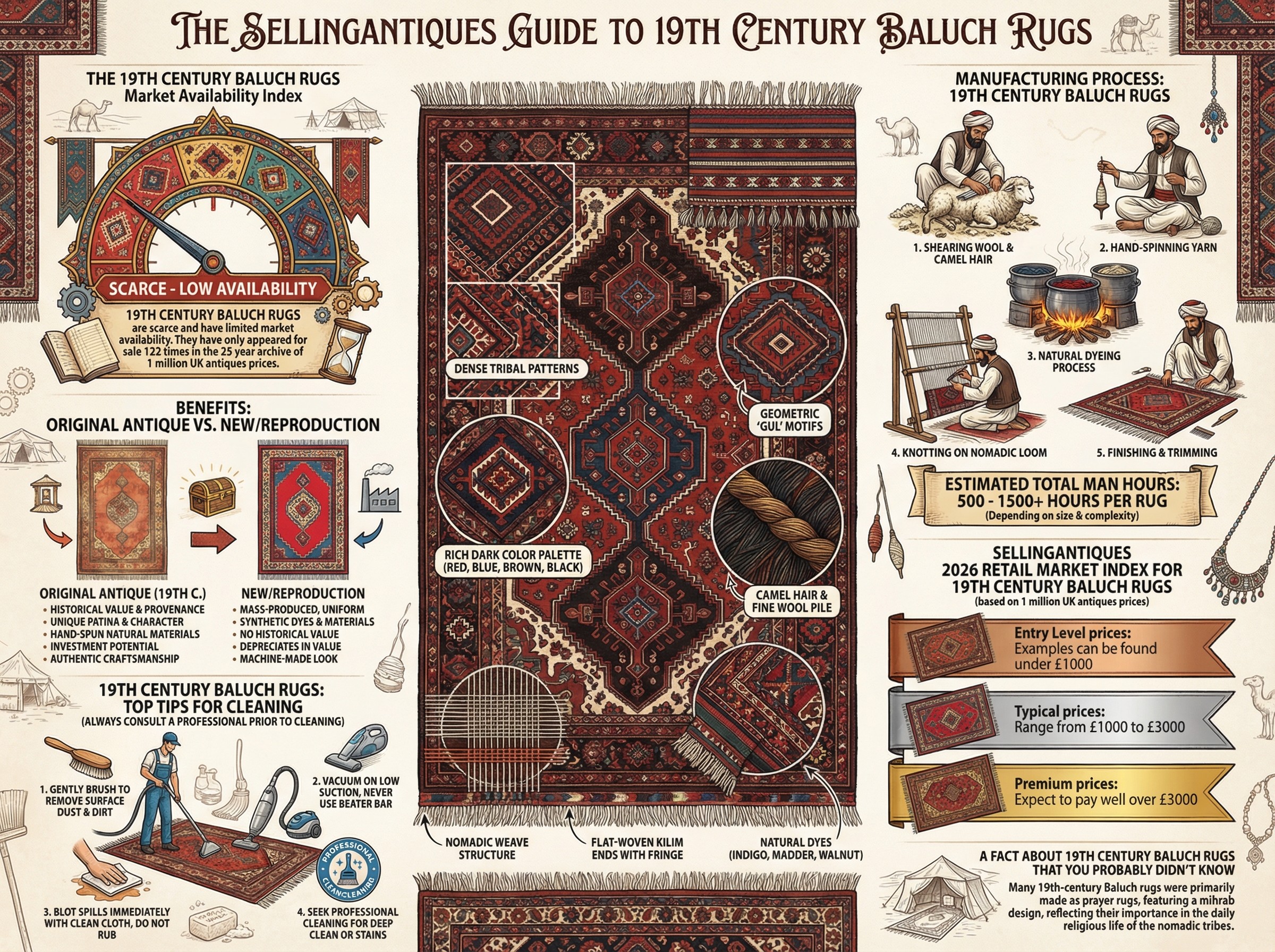 19th Century Baluch Rugs Guide Infographic