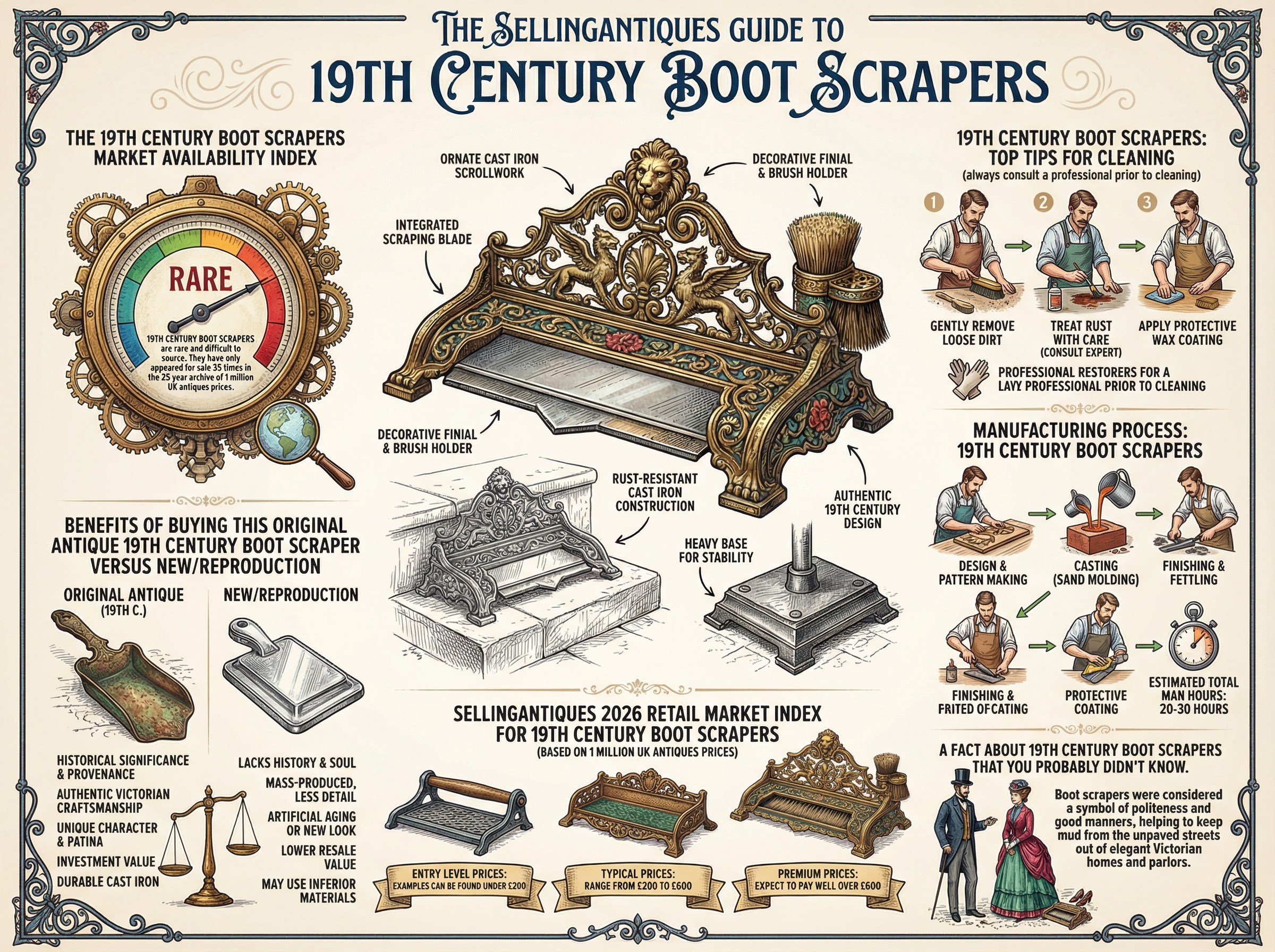 19th Century Boot Scrapers Guide Infographic