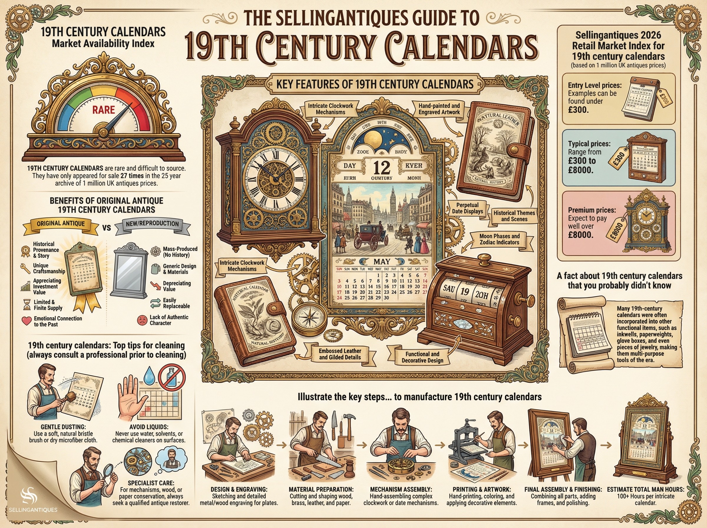 19th Century Calendars Guide Infographic