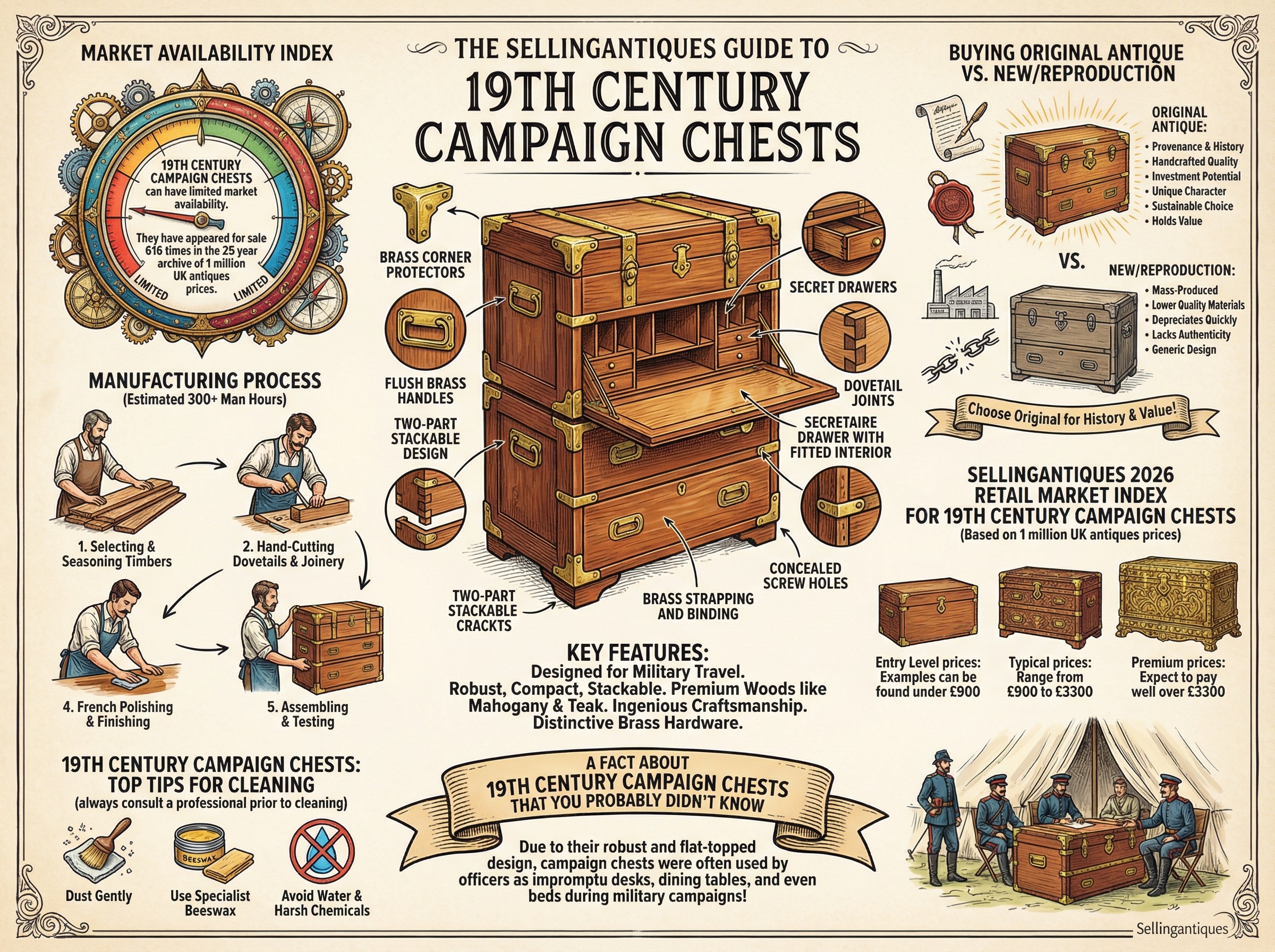 19th Century Campaign Chests Guide Infographic
