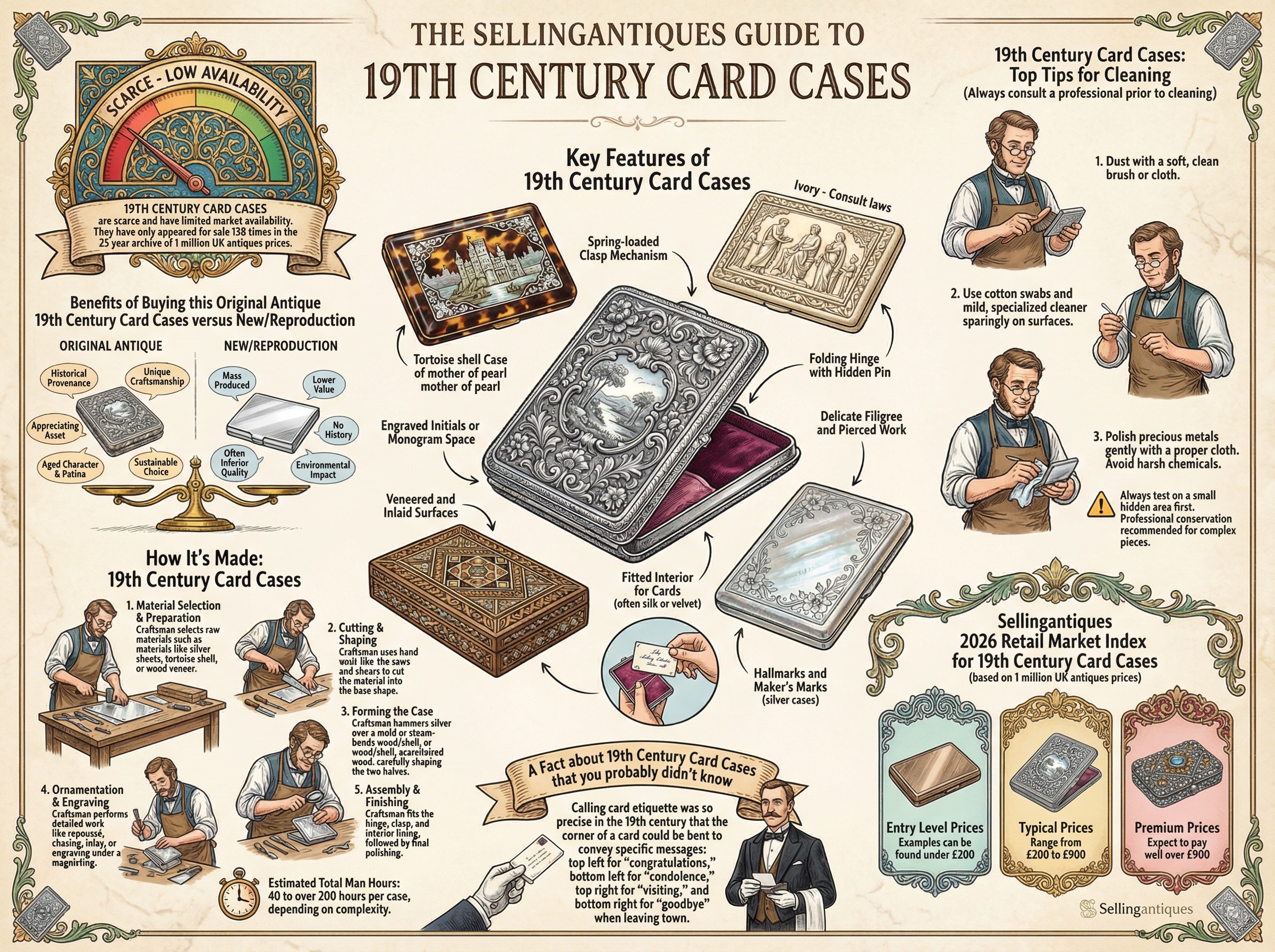 19th Century Card Cases Guide Infographic